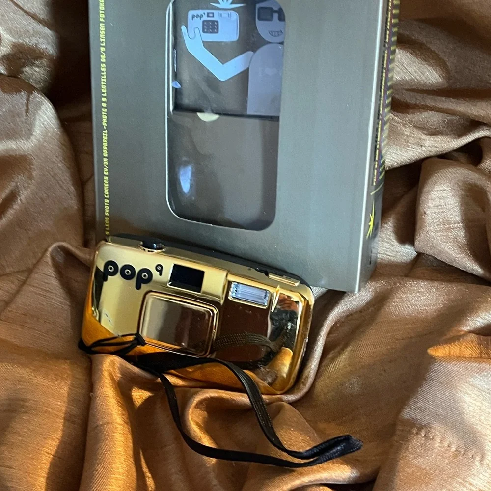Pop Gold Camera with Black Accents